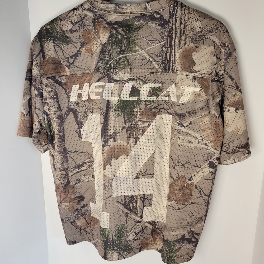 Hollister Dodge Hellcat 14 Camo Mesh Jersey Boxy Crop Fit Camouflage Medium - Picture 3 of 5